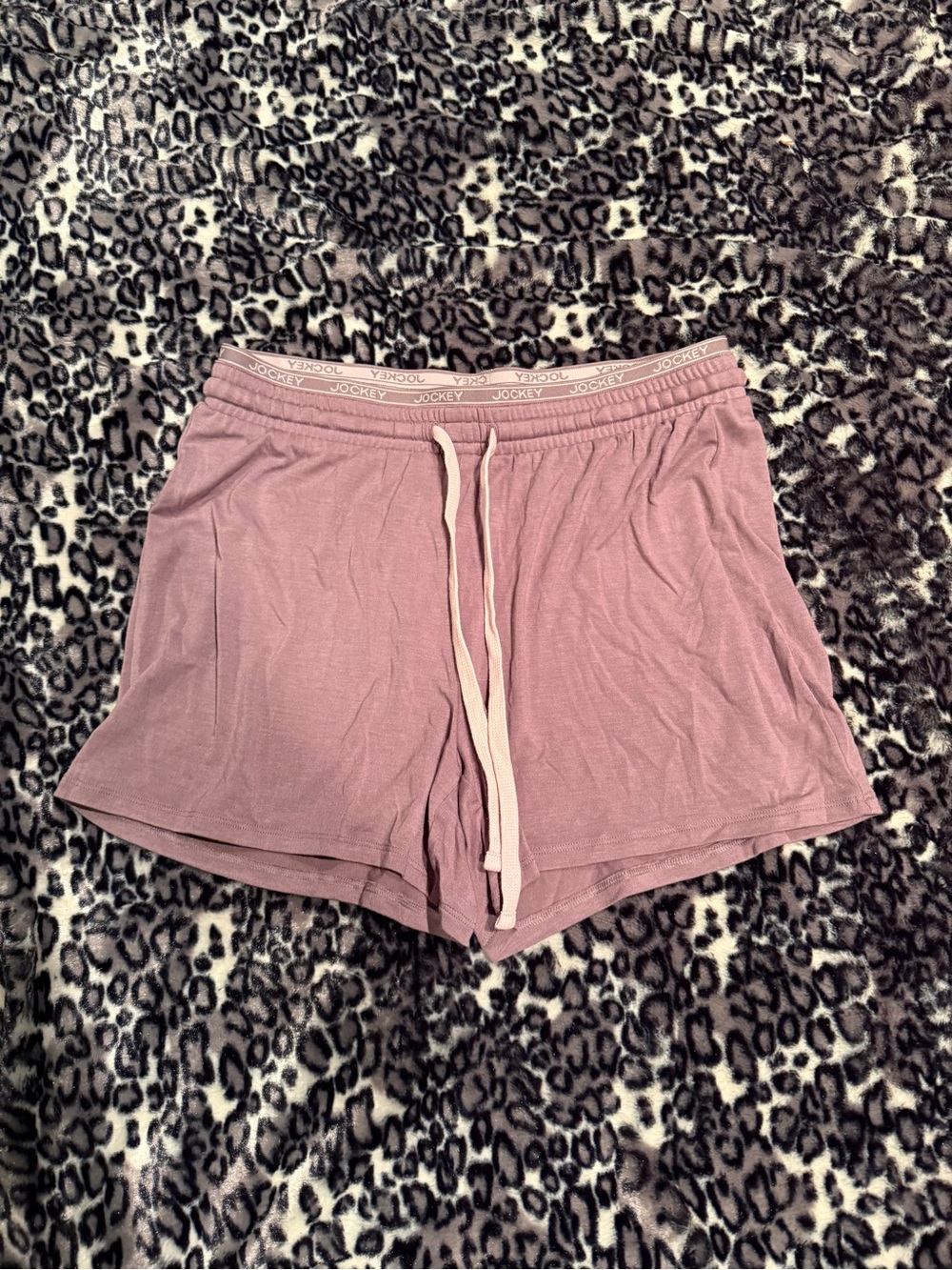 Jockey Women's Mauve Drawstring Athletic Shorts - Soft Touch Luxe